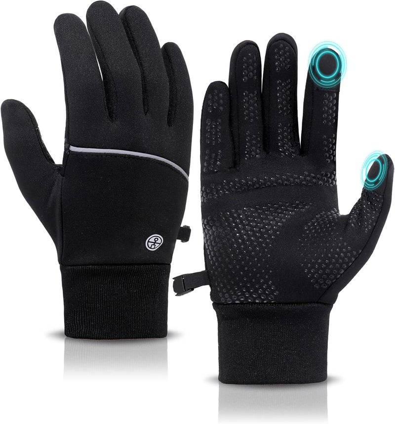 MA COWCF Winter Gloves for Men Women Waterproof Touchscreen Gloves Windproof Non-Slip Stretch for Cold Weather Warm Liner for Running Cycling Driving Hiking - Image 1